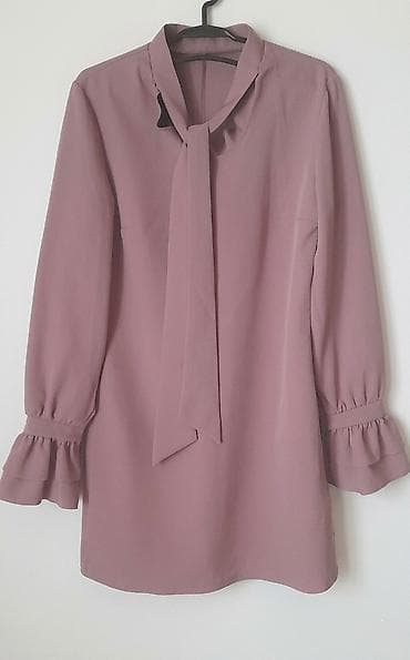 donlar gundelik: Zərif bozumtul-çəhrayı rəngdə qadın paltar/kombin tuniği. - Model — 2