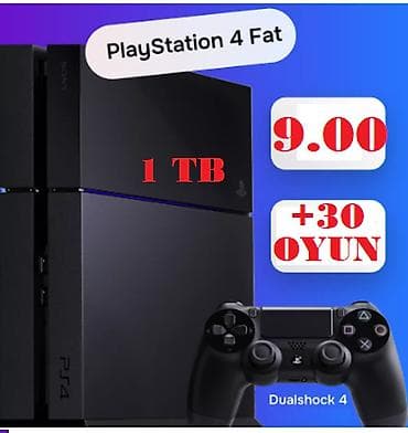 PlayStation 4 Fat – 1 TB yaddaş Xüsusiyyətlər: - 1 TB daxili yaddaş