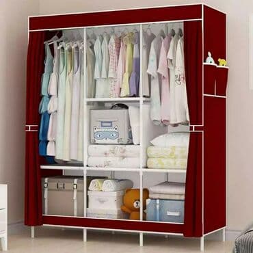 шкаф в зал: Düz dolab, Qonaq otağı üçün, Paltar üçün, Açılan, Quraşdırıla bilən, 3 qapılı — 1