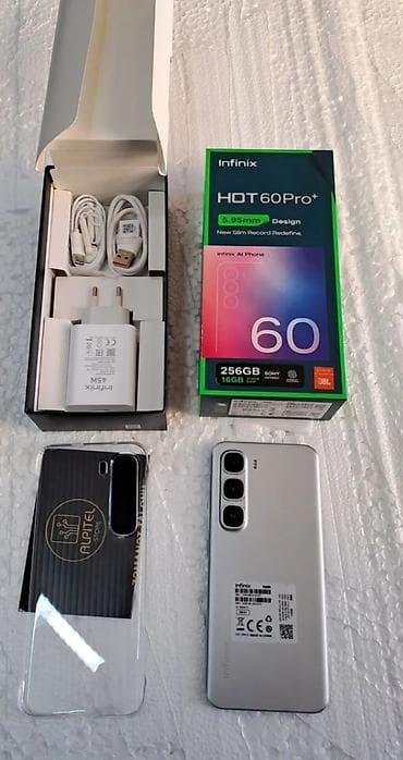 modem tp link: Infinix Hot 60 Pro+, 256 GB, rəng - Gümüşü, Sensor — 3