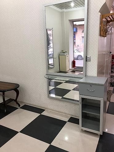 bərbər stolu: Gözəllik salonu üçün mebel dəsti - Qırmızı salon kresloları – — 8