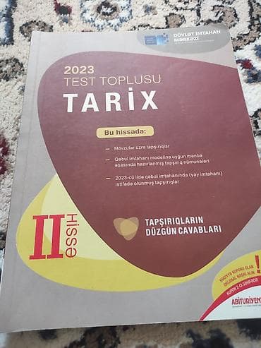 Testlər: Məhsul: “2023 Test Toplusu – Tarix (II hissə)”, Dövlət İmtahan Mərkəzi — 1