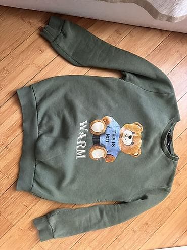 rezin botinkalar: Uşaq sviteri (sweatshirt) - Rəng: zeytun-yaşıl - Üzərində plyuş — 3