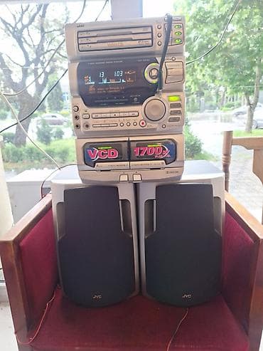 JVC mini Hi-Fi musiqi mərkəzi + 2 akustik sütun Xüsusiyyətlər: - JVC