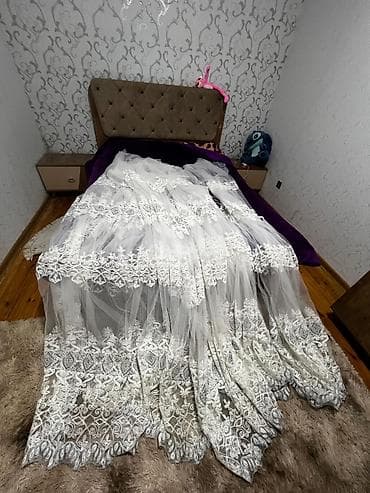 led isiqlar satisi: Tül pərdə dəstləri - Modellər: 3 fərqli naxışlı variant 1) Ağ, incə — 3