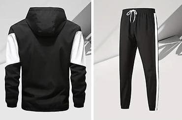 ucuz kurtkalar: İdman dəsti – kapüşonlu üst və şalvar - Rənglər: qara-ağ və mavi-ağ — 2