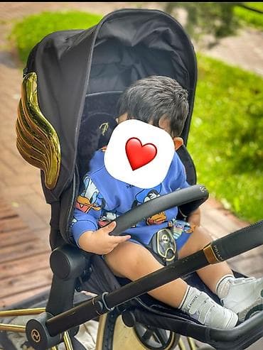 cybex uşaq arabası: Satilir. Kolyaska qenedli qara (qenedinin biri qirilib) ve ayrica ustu — 3