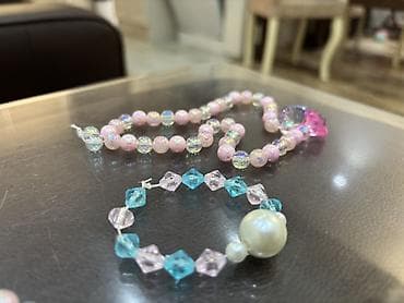 muncuqdan qolbaq: Uşaq bəzək dəsti – muncuqlu boyunbağı və qolbaqlar Məhsul təsviri: - — 3