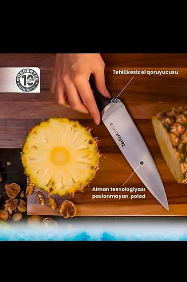 firca desti: Tefal bıçaq dəsti – Ice Force Technology - Set: 5 ədəd bıçaq + taxta — 4