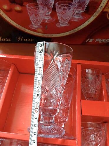 yuxuda stekan nelbeki gormek: Qədəhlər, Şüşə, 12 ədədli dəst — 4