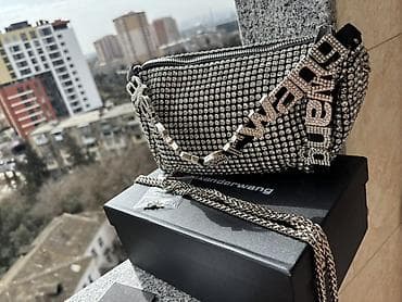parca canta: Alexander Wang kristal bəzəkli çanta - Model: miniatür shoulder/çiyin — 5