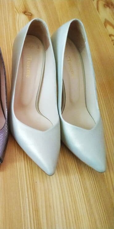 şnurlu qadın mokasinləri: Tuflilər, Zara, Ölçü: 37, rəng - Bej, İşlənmiş — 4