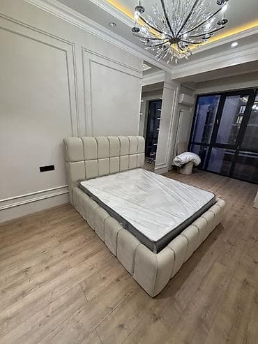 ucuz mebiler: Yataq çərçivəsi və ortopedik döşək dəsti - Ölçü: təxmini 160x200 sm — 1