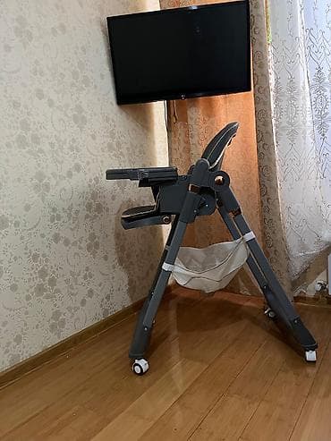 Yemək masaları, oturacaqları: Kidilo uşaq yemək stulu - Rəng: tünd boz, qızılı detallarla - — 1