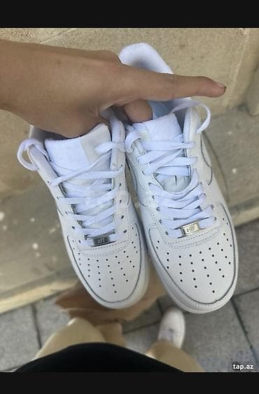 Мужская обувь: Məhsul: Ağ rəngli Nike Air Force 1 Low kişi idman ayaqqabısı — 3