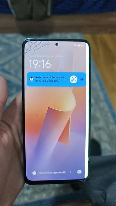 redmi pad 2023: Redmi Note 12 Pro, 256 GB, rəng - Mavi, Qırıq — 1