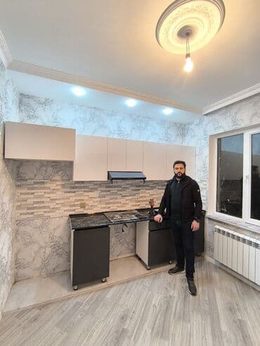 кухонная мебель на заказ в баку: Кухонный гарнитур на заказ, Самозакрывающие петли, Ламинат гладкий, Есть кредит, Бесплатная доставка — 5