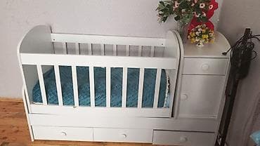 royal matras: Oğlan və qız üçün, Dördbucaq, Beşik, Dəstsiz, Matras ilə, Yellənmə mexanizmsiz — 1