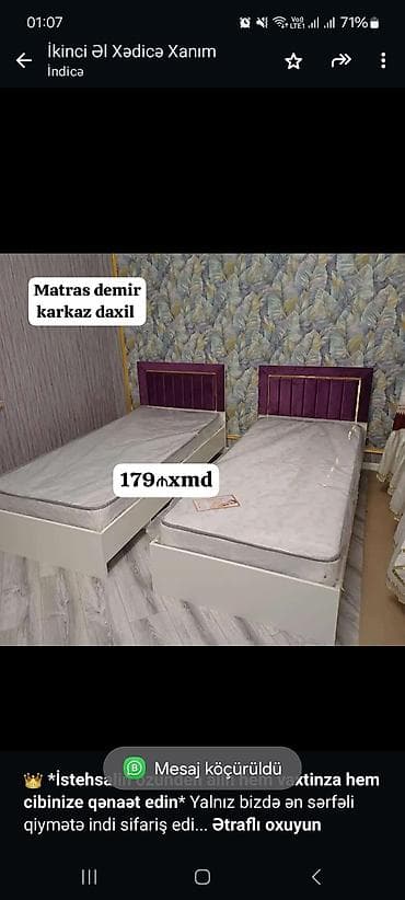 matraslar: 👑 **İstehsalin ozunden alin hem vaxtinza hem cibinize qənaət edin** — 1