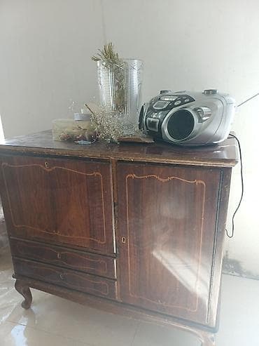 acarlı dolab: Antik ağac bufet/servant - Material: Təbii ağac (şirəli tünd qəhvəyi — 2