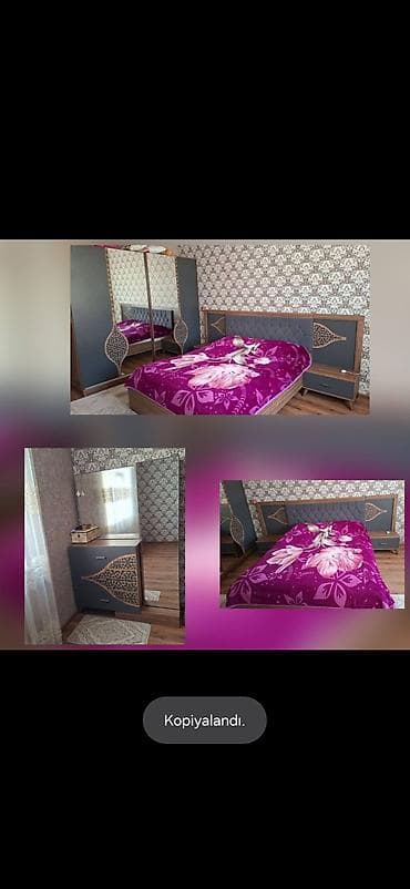 Yataq desti Embawood 600 azn Taxt olcusu 160x200 Dolabin olcusu 240x60