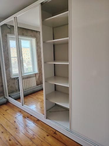 спальный шкаф купе: 3 двери, С зеркалом, Белый, Купе, Прямой шкаф — 4