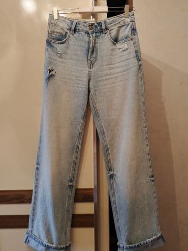 cins salvar qadin: Şalvar, Stradivarius, XS (EU 34), rəng - Göy — 1