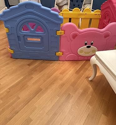uşaq manejleri: Uşaq üçün plastik oyun məkanı (playpen) - Rəngli modullu panellərdən — 3