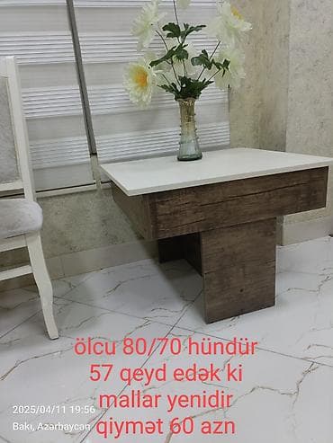 demir stolar: Jurnal masası, Yeni, Açılmayan, MDF, Kvadrat masa — 2