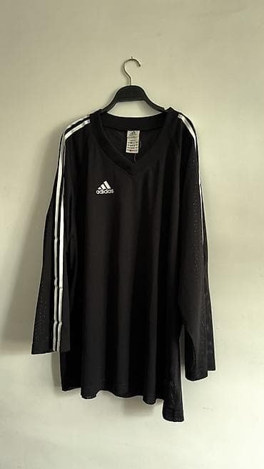 Futbolkalar: Adidas uzunqol idman köynəyi - Rəng: qara - Dizayn: çiyin və qollar — 2