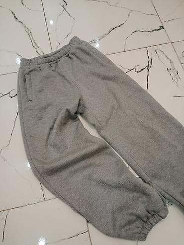 rezin botlar: Boz rəngli unisex idman şalvarı - Kəsim: Klassik “jogger” modeli — 2