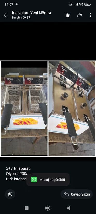 3+3 fri aparati Qiymet 230azn türk istehsalı yeni Unvan Baki 20yanvar