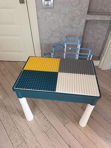 lego konstruktor: Uşaq üçün çoxfunksiyalı konstruksiya masası - 2-si 1-də dizayn: Üst — 1