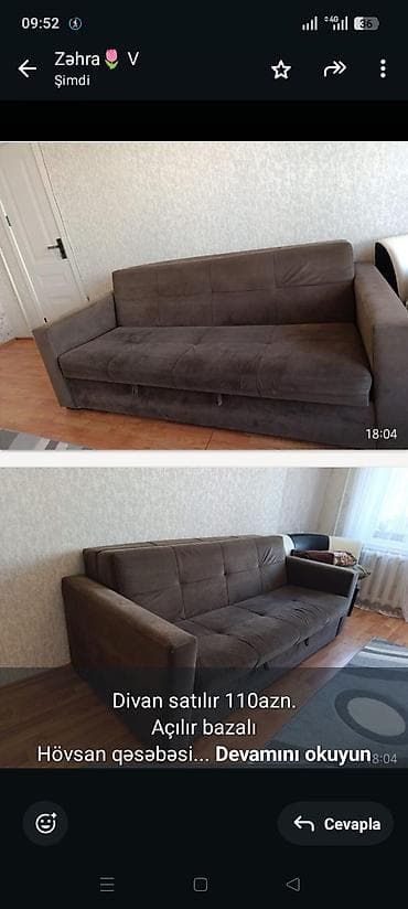 ps divan: Divan satılır 110azn.
Açılır bazalı
Hövsan qəsəbəsi
Zəhra🌷0823t — 1