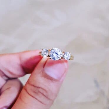 qaş sabitləyici: Nişan, Üzük, Sarı qızıl, 585 Əyar — 4