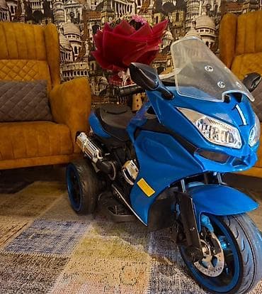 en ucuz forma: Uşaq üçün elektrikli üçtəkər motosiklet – mavi rəng - Dizayn: sport — 1
