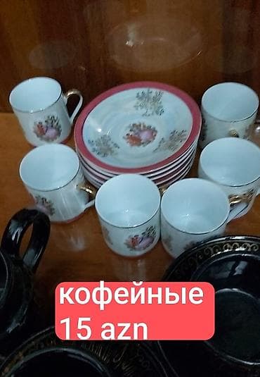 Кофейный набор, цвет - Белый, Фарфор, 6 персон — 1