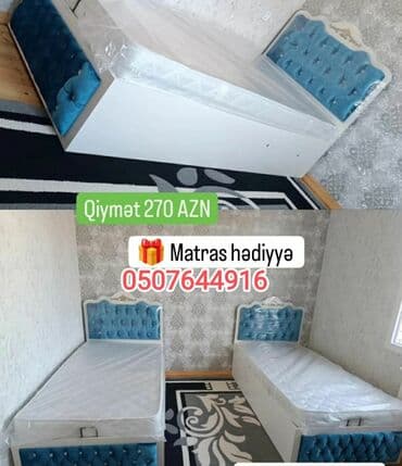 divan çarpayı: Yeni, Təknəfərlik çarpayı, Bazasız, Matras ilə, Siyirməsiz, Azərbaycan — 21