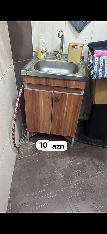 dolap ofis: Mətbəx üçün əlüzyuyan dəst - Material: paslanmayan metal lavabosu və — 1