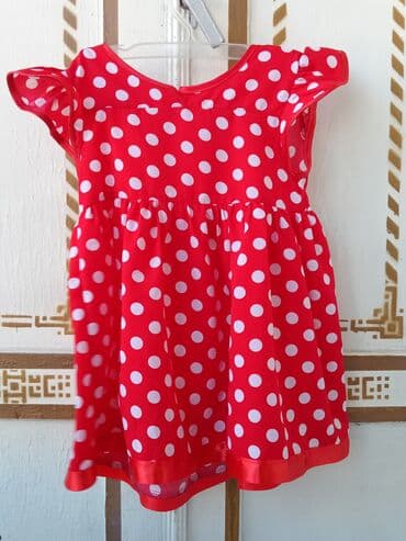 uşaq yelencek: Uşaqlar üçün ağ nöqtələri olan mavi rəngli don. Bu yüngül və rahat — 2