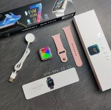 smart watch 6 qiymeti: Hw7 Max qol saatı 🎊 Yeni. Bağlı karobka 🎟 Apple Watch 7/45 Original — 1