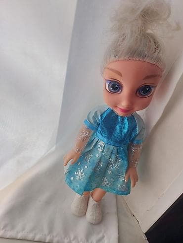 sac alti: Uşaq kuklası – mavi donlu, qış motivli - Geyim: Parlaq mavi atlas — 1