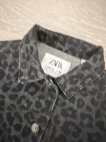 dost: ZARA uşaq cins gödəkçə - Rəng: tünd boz/qara - Naxış: leopard print - — 2