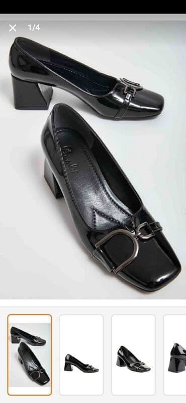 школьные туфли: Туфли, Размер: 37, цвет - Черный, Новый — 1