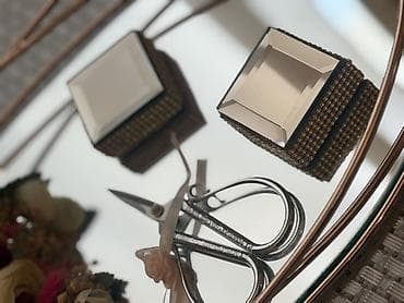 kromi oyuncaq: Gəlin-damat üçün nikah kəsimi dəsti - Oval güzgülü servir podnosu — 2
