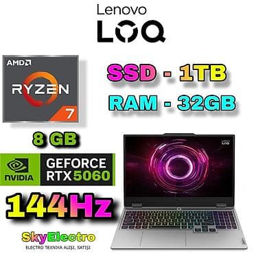 lenevo loq: Yeni Lenovo LOQ, 15.6 ", AMD Ryzen 7, 1 TB, Ünvandan götürmə, Pulsuz çatdırılma, Ödənişli çatdırılma — 1