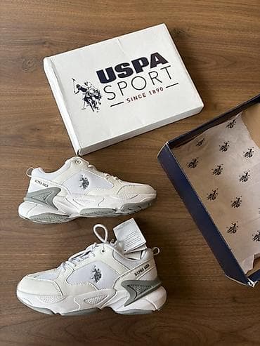 Kişi ayaqqabıları: U.S. Polo Assn. uniseks idman ayaqqabısı - Rəng: ağ/krem tonları, boz — 1