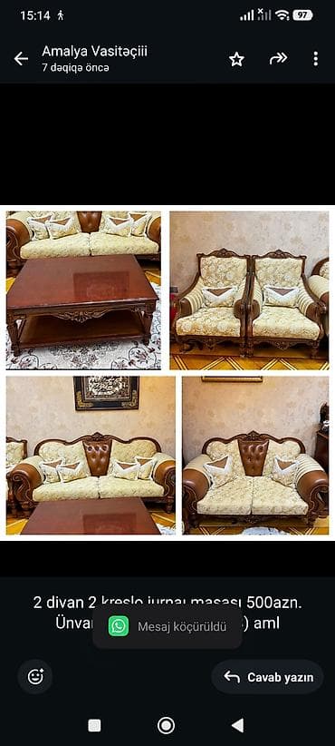Divan, Divan, Jurnal masası, 2 kreslo — 1