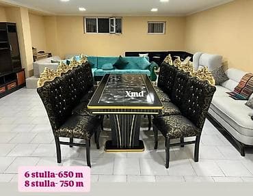 Qonaq otağı üçün, Açılmayan, Dördbucaq masa, 6 stul