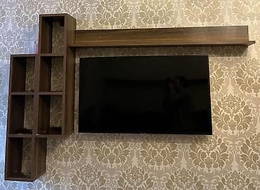 İşlənmiş, Düz TV altlığı, Polkalı, Laminat